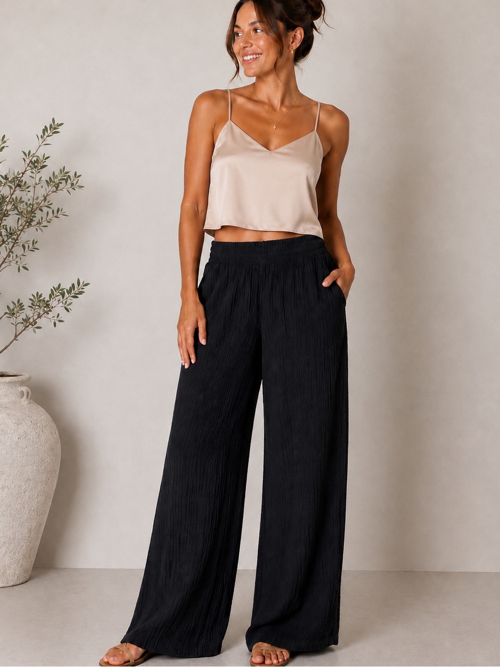 Express Black Wide-Leg Women's Pants